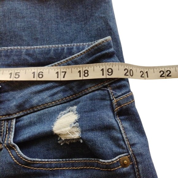 Ava Viv Jeans Womens 18w Distressed Stretch Raw Hem - Picture 4 of 13